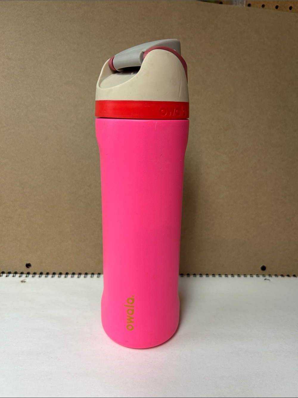 Owala Hot Pink Insulated Bottle with Carry Handle